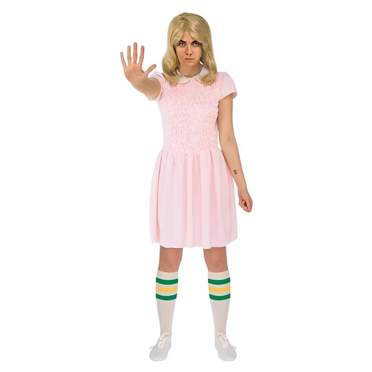 Stranger Things Eleven Short Sleeve Adult Costume Dress - Pink, Color: Multicolor, Count: 1, Size: Standard | Michaels Stranger Things Eleven Short Sleeve Adult Costume Dress - Pink, Color: Multicolor, Count: 1, Size: Standard | Michaels